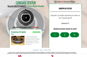 Diventa Tester Ricevi Gratis iRobot Roomba