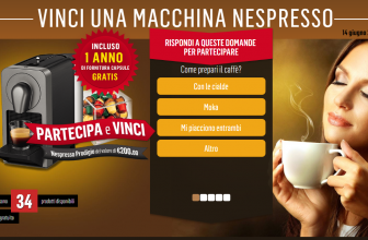 Concorso a Premi Vinci Macchina Nespresso e Cialde